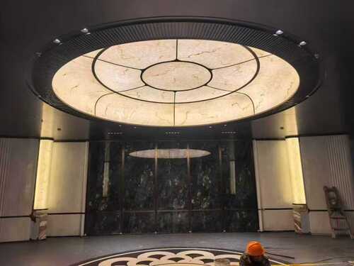 JAFFA Custom Translucent Stone Acrylic Luminous Ceiling | High-End Space Light & Shadow Aesthetics Solution