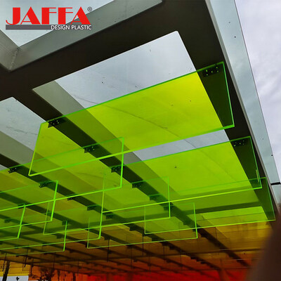 Good price Customized Processing Resin Glass Color Transparent Board Art Installation online