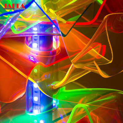 Buon prezzo Installazione artistica personalizzata in acrilico JAFFA, lampada a sospensione a forma di goccia/scultura fluida colorata, installazione luminosa interattiva per centri commerciali e gallerie in linea
