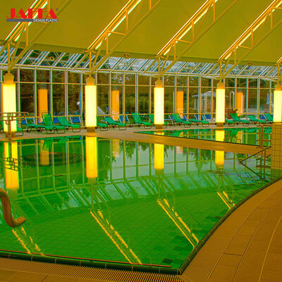 Guter Preis Custom Acrylic Spa Center Beleuchtete Säule, Halbtransparente Zylinder Umgebungslicht, Dekorationslampe für Spa / Pool / Freizeitclub online