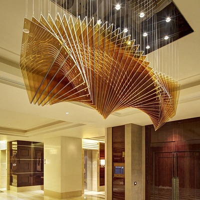 Harga yang pantas Custom-made Acrylic Art Chandeliers Custom-made Plexiglass Art Instalasi on line