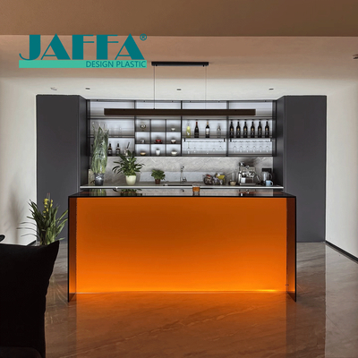 Good price Custom Acrylic Illuminated Kitchen Island Custom Resin Glass Kitchen Cabinetry online
