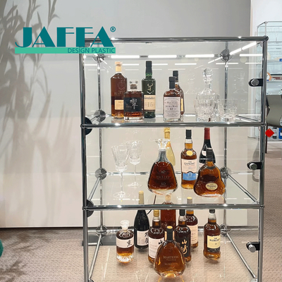 Good price Custom Acrylic Transparent Wine Cabinet Custom Resin Glass Home Wine Cabinet online