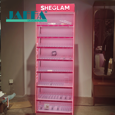 Harga yang pantas JAFFA Acrylic Cosmetic Display Cabinet Solusi Showcase Profesional untuk Ruang Ritel Merek on line