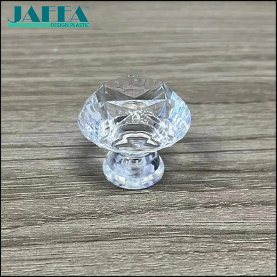 سعر جيد مقابض خزانة أكريليك شفافة مخصصة من JAFFA، مقابض أدراج كريستالية/بنمط بار، ملحقات أثاث فاخرة متصل