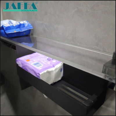 Goede prijs JAFFA Custom Acrylic Badkamer 2-Tier Schap, Wand-Montage Organisator met geïntegreerde Tissue Box, Multi-Functional Storage Rack voor toiletartikelen & Tissue online