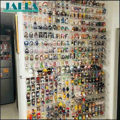 سعر جيد JAFFA منظمة الصندوق العمياء الاكريليك كامل الجدار المخصصة ، غلاف العرض الشفاف الوحدي ، رف الجدار المقاوم للغبار لشخصيات بوب مارت وألعاب اللعب متصل