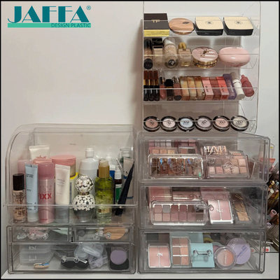 Buon prezzo JAFFA Organizzatore Personalizzato in Acrilico per Profumi, Custodia Trasparente Antipolvere Multistrato, Scatola Porta Rossetti e Skincare per Toeletta in linea