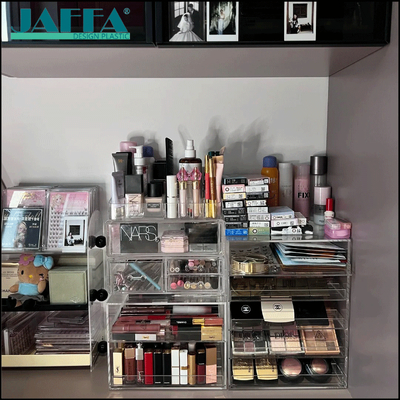 Good price JAFFA Custom Acrylic Vanity Organizer, Multi-Layer Drawer-Type Makeup Station, Transparent Storage Case for Bedroom & Bathroom online