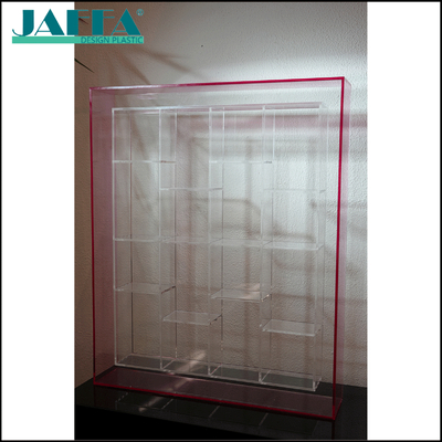 Buen precio JAFFA Custom Acrylic Large Irregular Display Case, Vitrina escalonada a niveles, Organizador acrílico para figuras y objetos de colección en línea