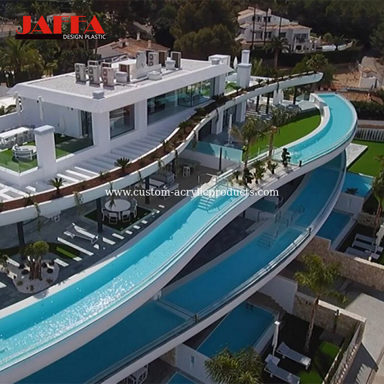 Custom Acrylic Infinity Pool, Multi-Level Suspended Transparent Pool ...