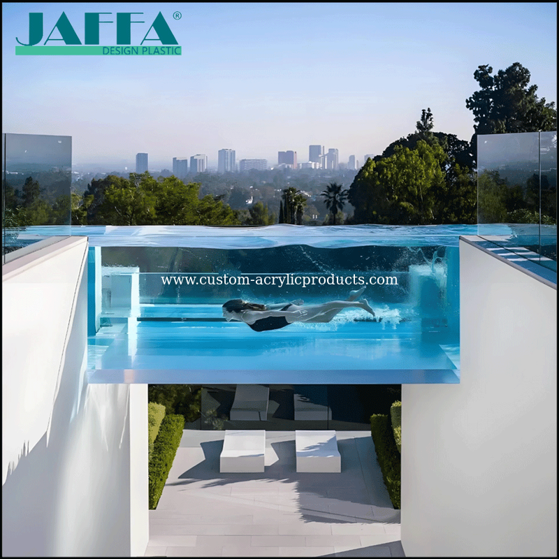 Custom Luxury Acrylic Infinity Pool, Suspended Transparent Viewing Pool ...