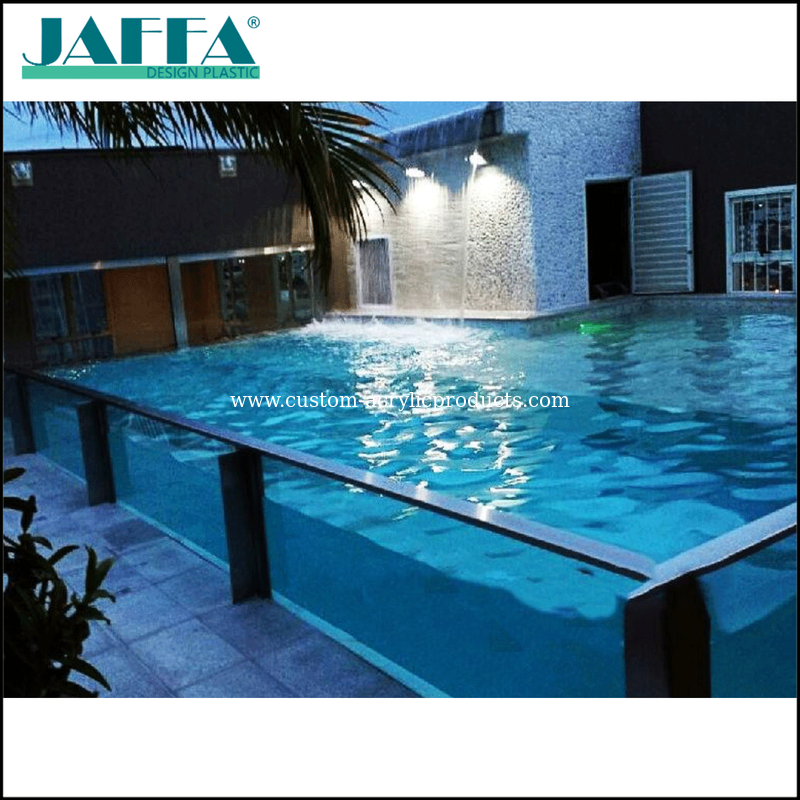 Custom Estate-Grade Acrylic Infinity Pool Wall, Transparent Overflow ...