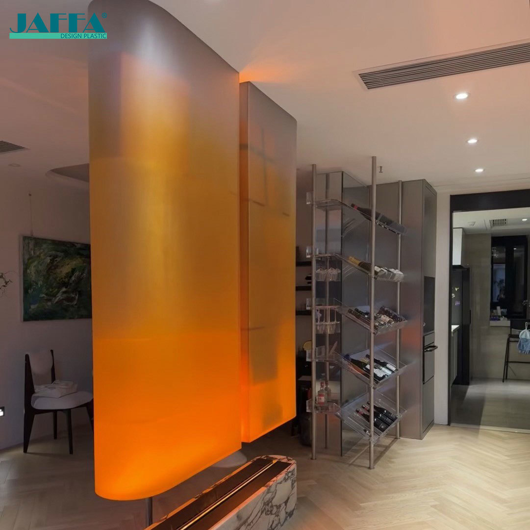 JAFFA Custom Colored Acrylic Indoor Partition, Gradient/Water Ripple ...