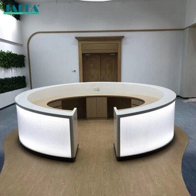 Goede prijs Op maat gemaakte Acrylic Curved Bar Op maat gemaakte Plexiglas Luminous Curved Countertop online