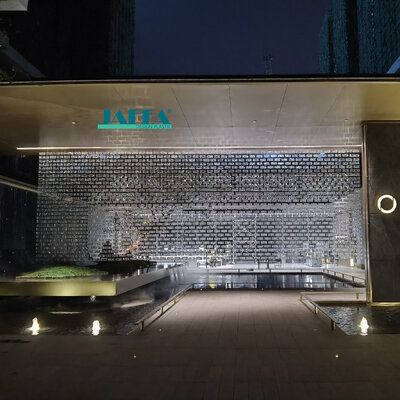 Bom preço Parede exterior de tijolo de cristal acrílico feito sob medida em linha