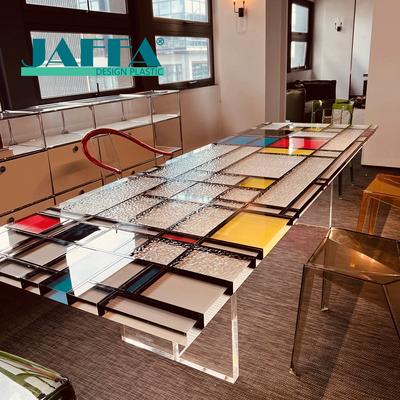 Goede prijs Op maat gemaakte heldere acrylkoffietafel voor high-end huizen commerciële ruimtes online