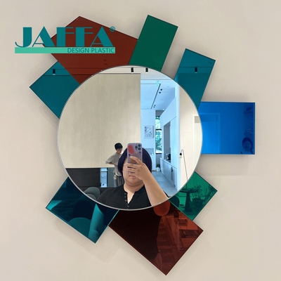 Goede prijs Aangepaste acryl spiegel frame aangepaste hars glas decoratieve spiegel online