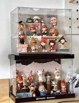 Bom preço Bloco de Acrílico de Cor Caso de Display de Armazenamento Display Personalizado para Brinquedos e Beleza em linha