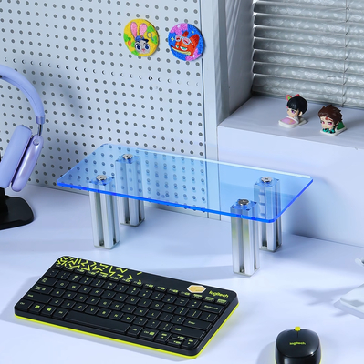 Harga yang pantas Penyangga Display Akrilik Multifungsi Monitor Riser Penyimpanan All-In-One Ekspresi Untuk Ruang Desktop on line