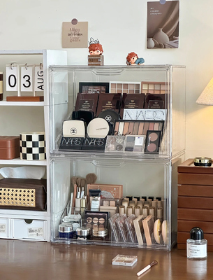 Goede prijs Acrylische mini make-up opslagdoos ️ Uitgebreide schoonheid in kleine ruimtes online