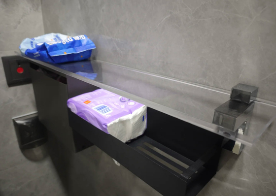 Bon prix Étagère de rangement de salle de bain double couche en acrylique et métal JAFFA, organisateur double zone pour vanité de toilette en ligne