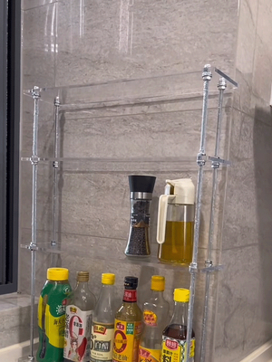 Bon prix Étagère à épices personnalisable en acrylique JAFFA, organisateur industriel modulaire pour comptoirs en ligne