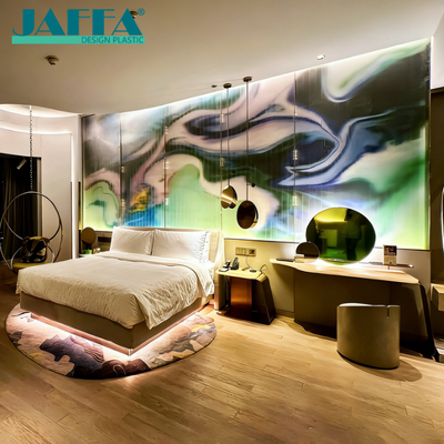 quality Custom Hotel Acrylic LED Backlit Wall Panel - Waterproof & Wear-Resistant Translucent Art Wall Custom Solution factory