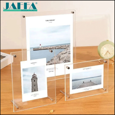 قیمت مناسب قاب عکس شناور اکریلیک سفارشی JAFFA، قاب عکس مغناطیسی شفاف دو طرفه، قاب دکور رومیزی مینیمالیست برخط