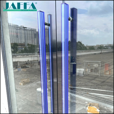 Guter Preis JAFFA Custom Acrylic Long Glass Door Pull Handles, farbige gestreifte Eingangstürgriffe, Pair Mount Handles für Einkaufszentren und Bürogebäude online