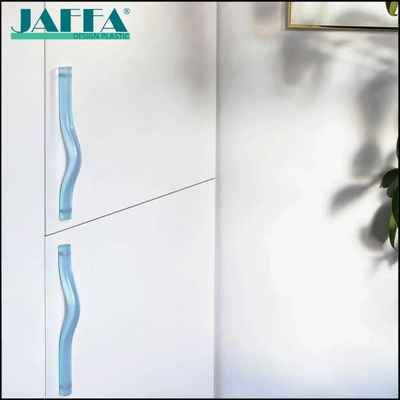 Good price JAFFA Custom Acrylic Creative Wave Cabinet Pulls, Colored Transparent Drawer Handles, Modern Minimalist Furniture Hardware Accessories online