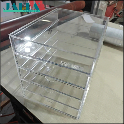 Bon prix Cabinet de rangement de type tiroir en acrylique personnalisé JAFFA, boîte d'organisation transparente à plusieurs couches, étui de maquillage pour studio de vanité et beauté pour chambre à coucher / salon de coiffure en ligne