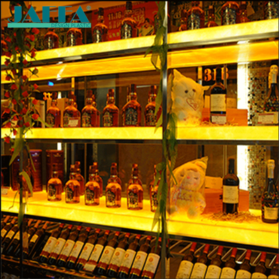 İyi fiyat JAFFA Custom Acrylic Store Display Pedestal, Gradient Geometric Pattern Stand, Giysi ve Çanta Mağazaları için Lüks Akrilik Platform çevrimiçi