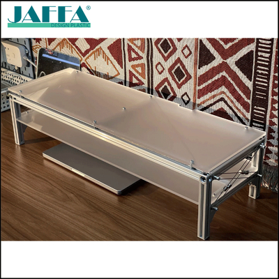Хорошая цена JAFFA Custom Acrylic Monitor Riser, Frosted Double-Layer Stand, рабочий лифт для монитора и хранения онлайн