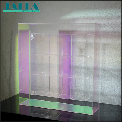 Giá tốt JAFFA Khách hàng Acrylic Iriscent Display Case, Multi-Grid Rainbow Organizer, Acrylic Showcase cho các hình ảnh & Blind Box trực tuyến