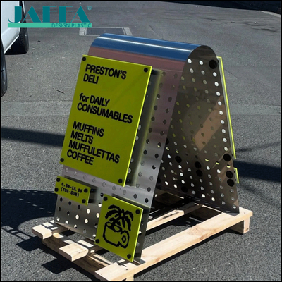 Buen precio JAFFA Cartel de Señalización Direccional Acrílico Personalizado, Soporte Plegable A Impermeable para Exteriores, Tablero de Exhibición Acrílico para Información de Tiendas y Eventos en línea