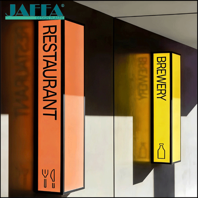 Καλή τιμή JAFFA Custom Acrylic Illuminated Aesthetic Light Box, Vertical Multi-Sided Sign, LED Ambient Signage για εστιατόρια και ζυθοποιίες on-line