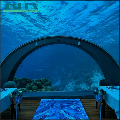 Buen precio Panel de visualización acrílico personalizado para restaurante submarino, ventana transparente curva grande, panel de exhibición panorámico para restaurante submarino en línea